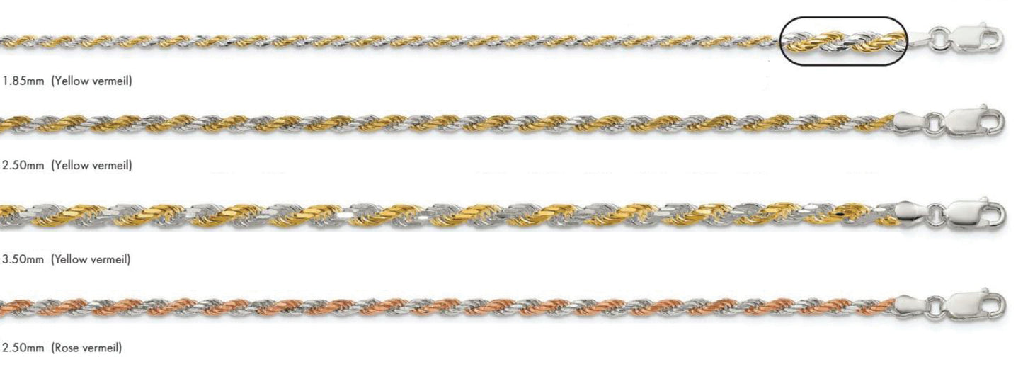 Sterling Silver & Vermeil Gold Two Toned Chain