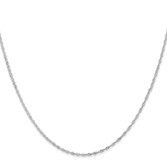 14K Singapore White Gold Chain