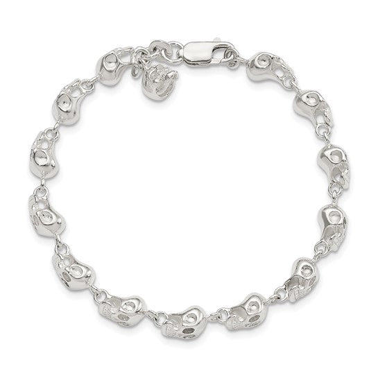 Skull Bracelet Sterling Silver