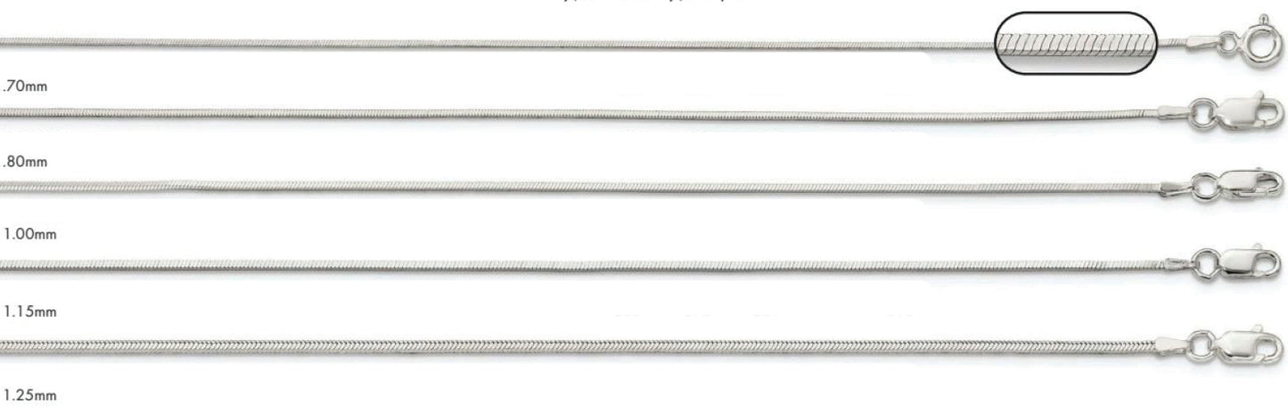 Sterling Silver Square Snake Chains