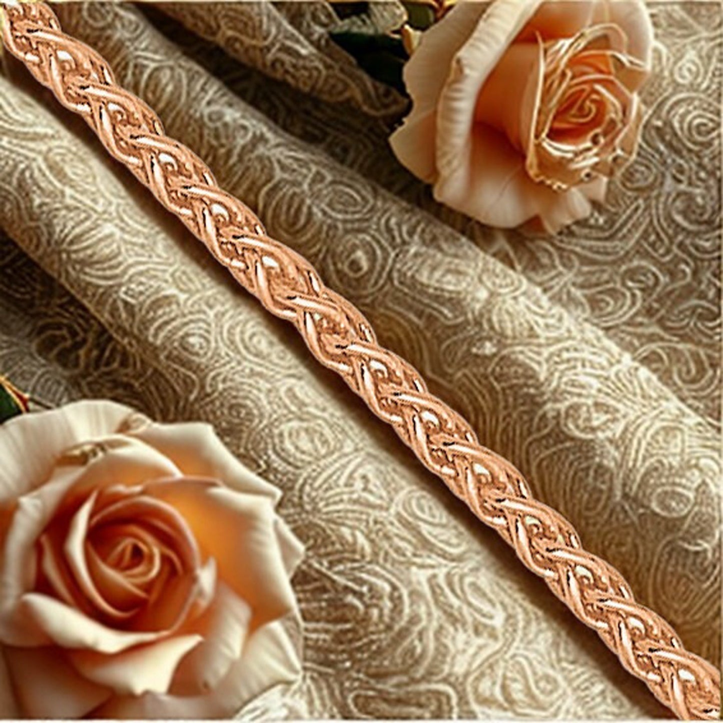 14K Rose Gold Spiga Chain