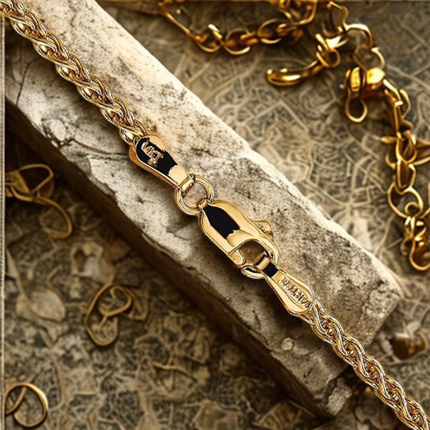 14K Yellow Gold Spiga Chain