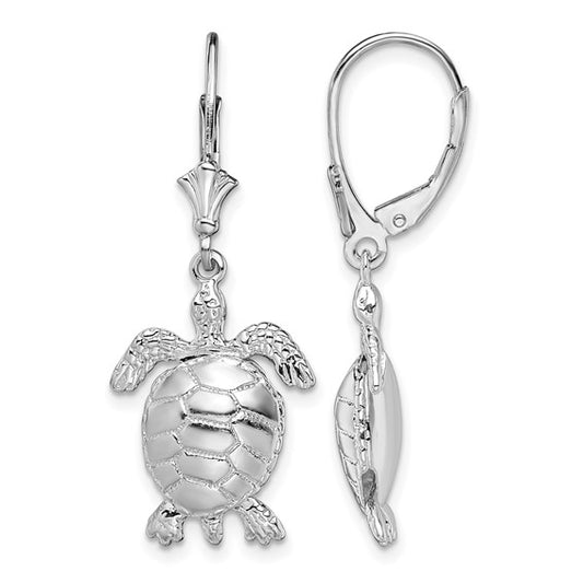 Sterling Silver Sea Turtle Earrings