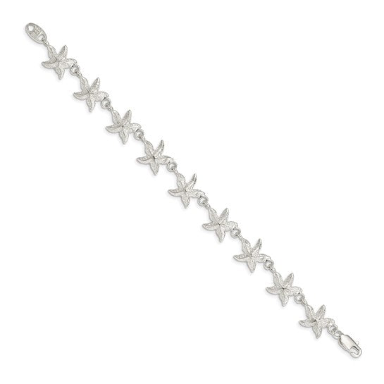 Sterling Silver Star Fish Sea Life Bracelet
