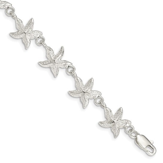 Sterling Silver Star Fish Sea Life Bracelet
