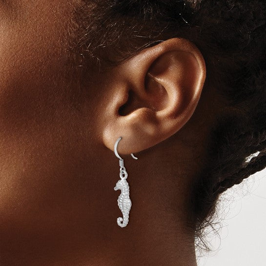 Sterling Silver Sea Horse Earrings