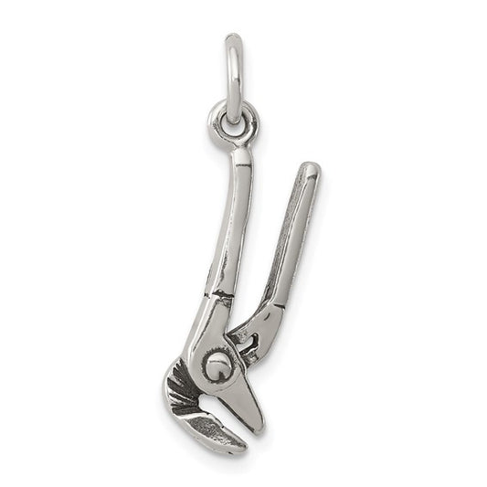 Sterling Silver Antiqued Pliers Pendant