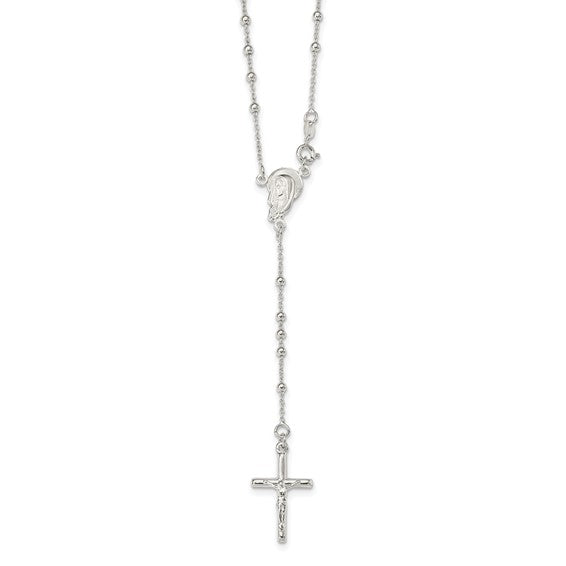 Sterling Silver 24" Rosary Beads