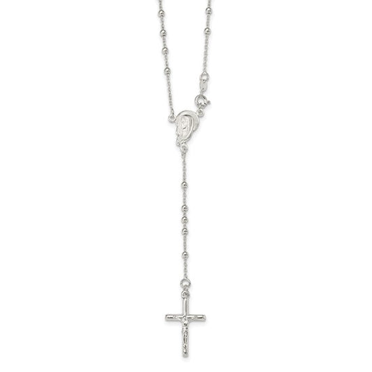 Sterling Silver 24" Rosary Beads