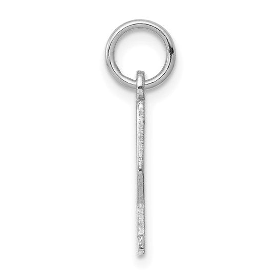 White Gold Over Sterling Silver Small Polished Number Charms 0-99