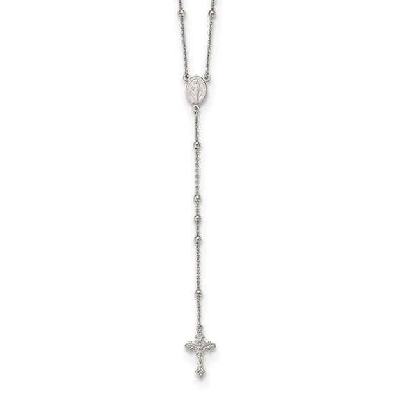 Sterling Silver 27" Rosary Beads