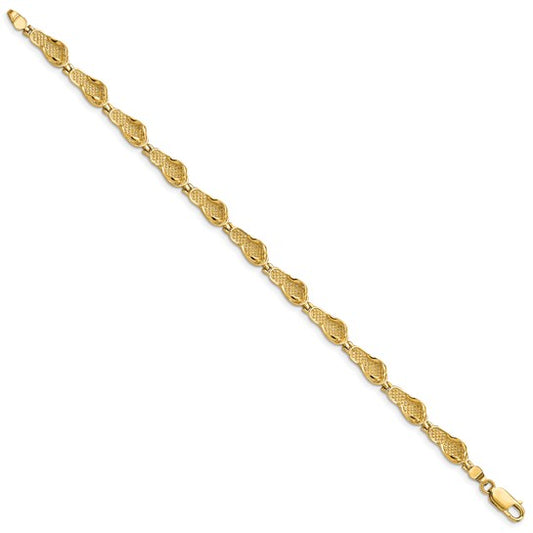14K Yellow Gold Flip Flop Bracelet