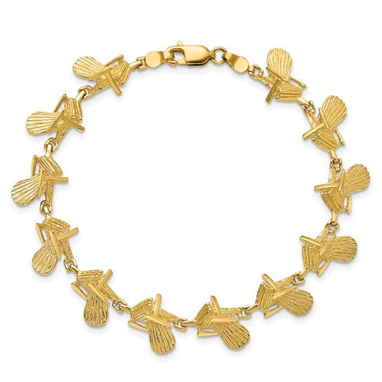 14K Yellow Gold Beach Chair Bracelet