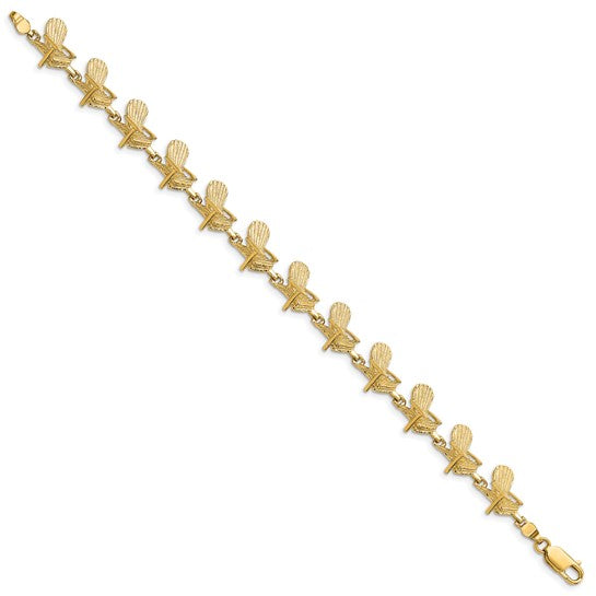 14K Yellow Gold Beach Chair Bracelet