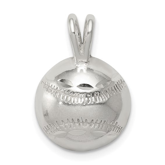 Sterling Silver Baseball Pendant