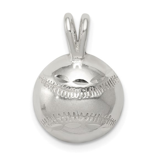 Sterling Silver Baseball Pendant