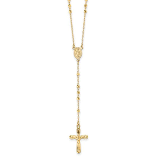 14K Gold Plated Sterling Silver Rosary Beads