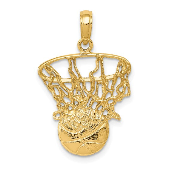 10K/14K White/Yellow Gold Basketball Hoop