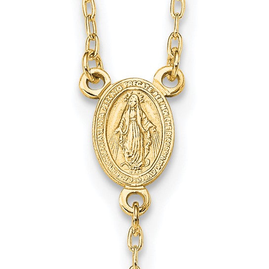 14K Gold Plated Sterling Silver Rosary Beads