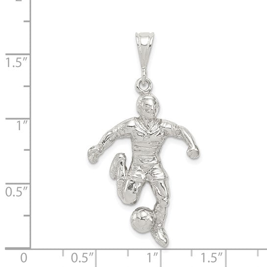 Sterling Silver Soccer Player Athlete Pendant