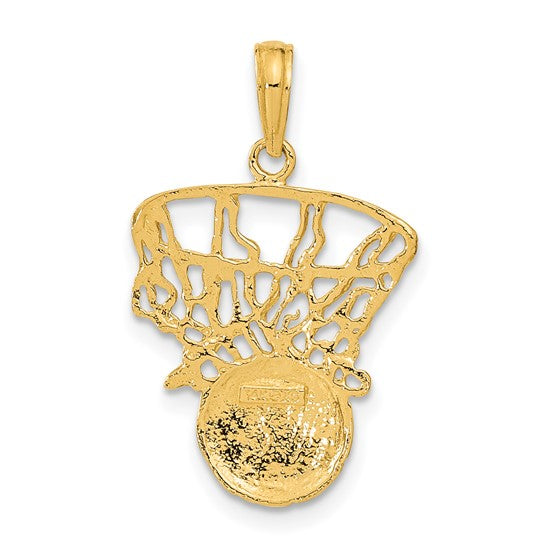 10K/14K White/Yellow Gold Basketball Hoop