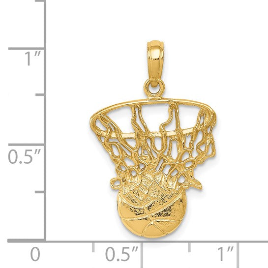 10K/14K White/Yellow Gold Basketball Hoop