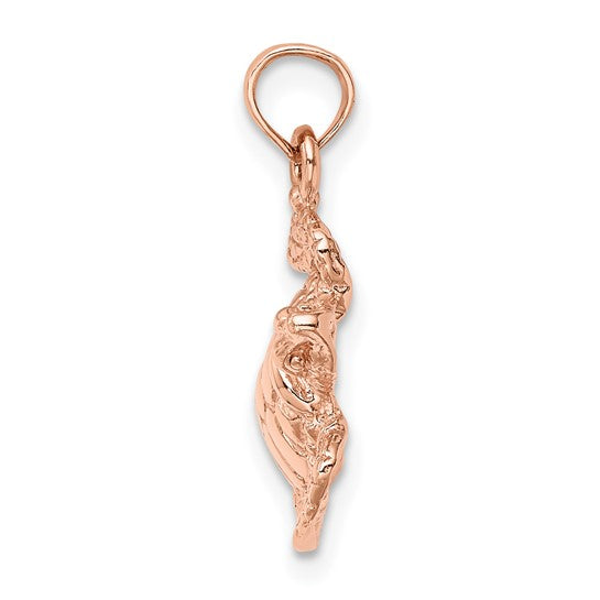 14K Rose Gold Sea Turtle Sea Life Pendant