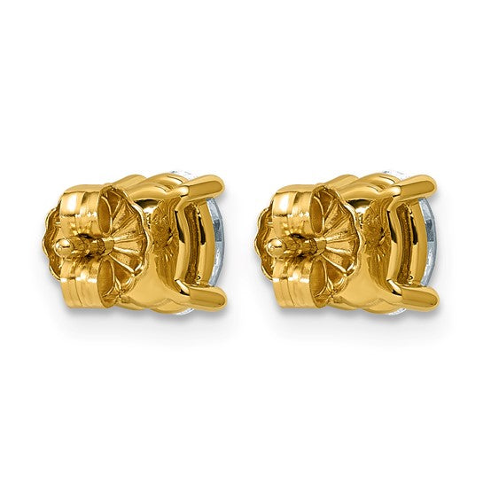 14K 1/2 - 6 Carat Oval Lab Grown Diamond Stud Earrings
