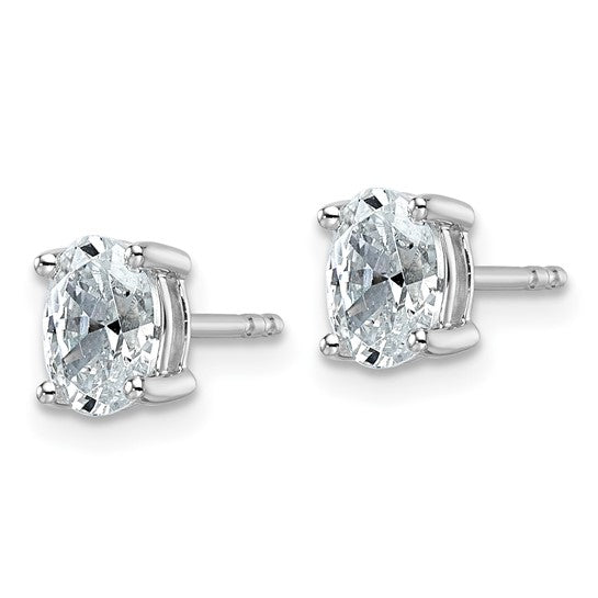 14K 1/2 - 6 Carat Oval Lab Grown Diamond Stud Earrings