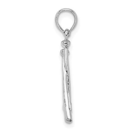 Sterling Silver Baseball Softball Bat Pendant