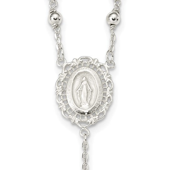 Sterling Silver 18: Short Rosary Beads