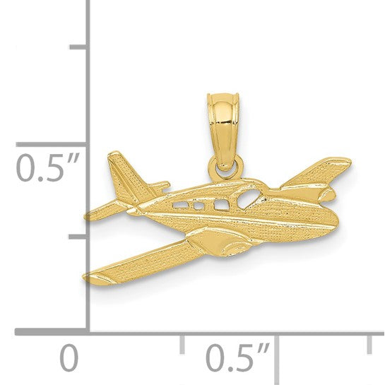 10K Yellow Gold Cessna Pilot Pendant