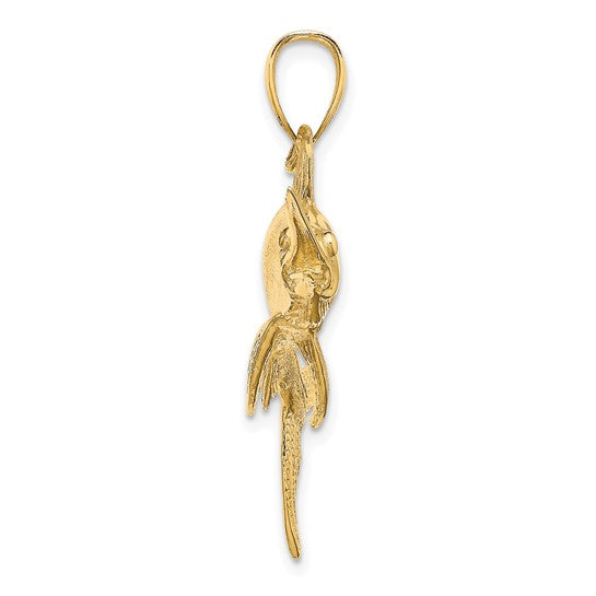 10K Yellow Gold Swordfish Pendant