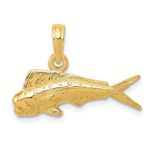 10K Yellow Gold Mahi Mahi Pendant