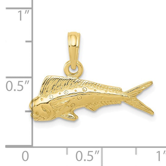 10K Yellow Gold Mahi Mahi Pendant