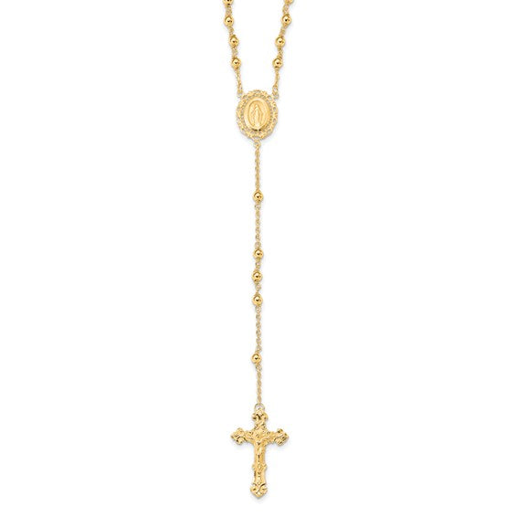14K Gold Plated Sterling Silver Large Rosary Beads