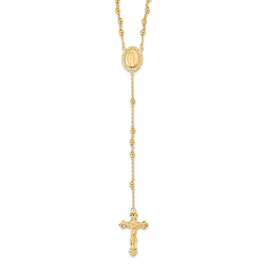14K Gold Plated Sterling Silver Large Rosary Beads