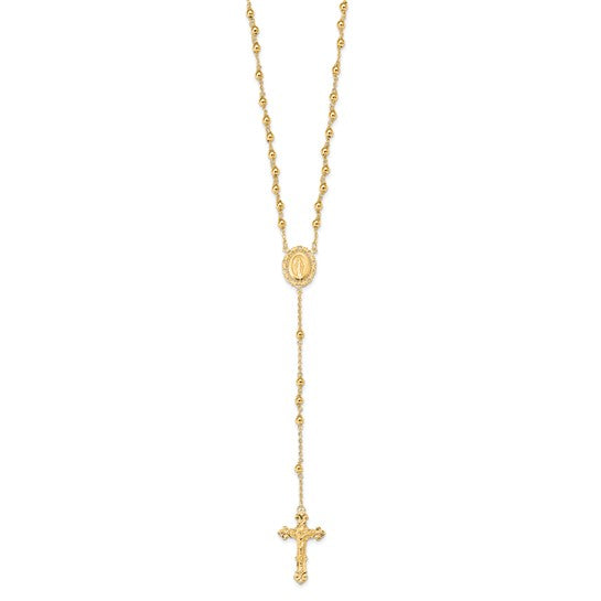 14K Gold Plated Sterling Silver Large Rosary Beads