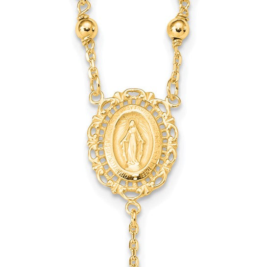 14K Gold Plated Sterling Silver Large Rosary Beads