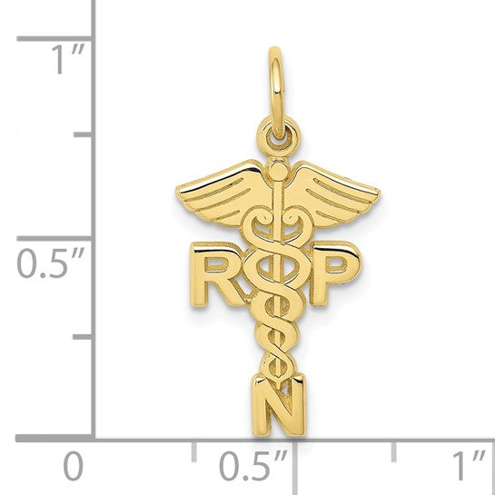 10K Yellow Gold Nurse Practitioner Pendant
