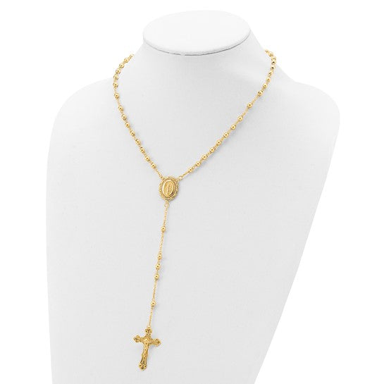 14K Gold Plated Sterling Silver Large Rosary Beads