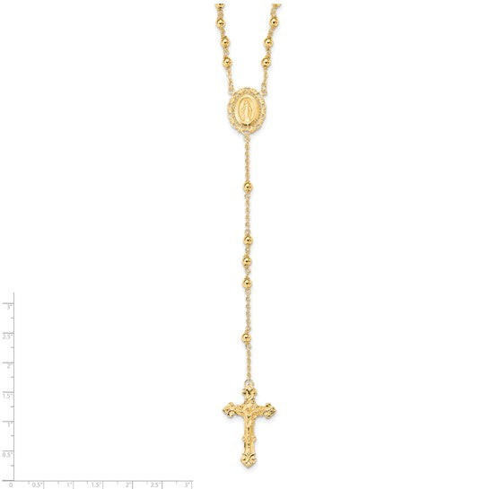14K Gold Plated Sterling Silver Large Rosary Beads