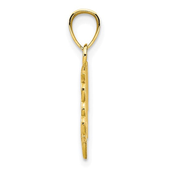 10K Yellow Gold Triple Dolphin Pendant