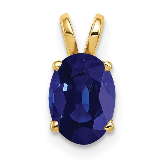 14K Yellow Gold 1.5ct Oval Natural Sapphire