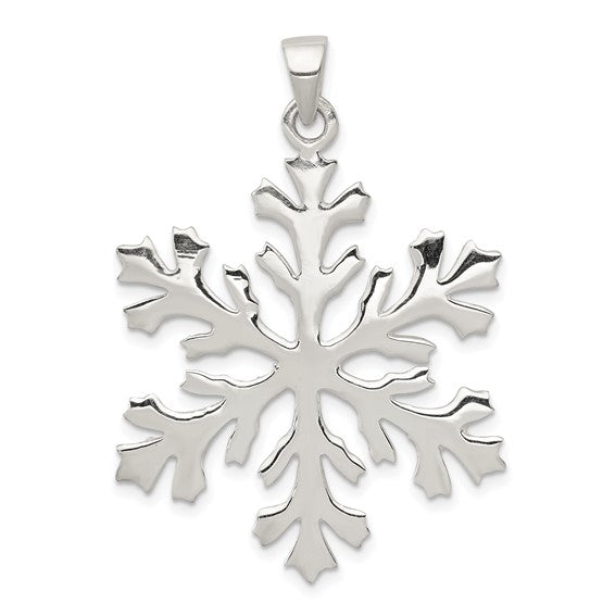 Sterling Silver Large Snowflake Pendant