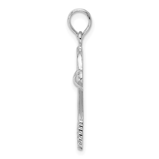 Sterling Silver Tennis Racquet Pendant