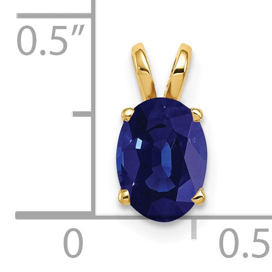 14K Yellow Gold 1.5ct Oval Natural Sapphire