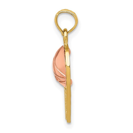10K/14K Yellow/Rose Gold Two Tone Basketball Hoop