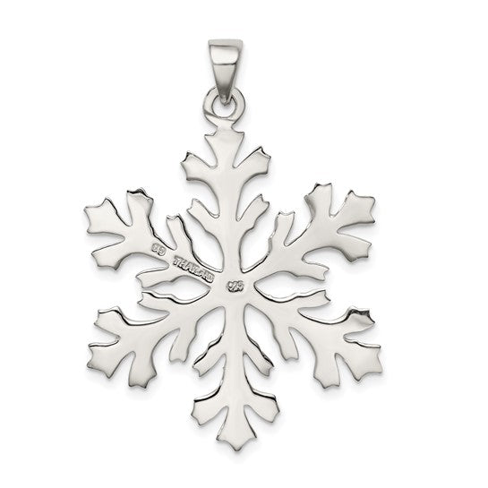 Sterling Silver Large Snowflake Pendant