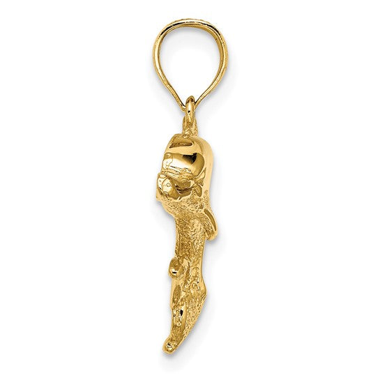10K Yellow Gold Dolphin Pendant